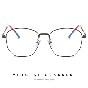 YingTai Glasses Irregular <b>Metal</b> Eyeglasses <b>Frames</b> Full <b>Frame</b> Anti Blue Light Protection Unisex Plano Lenses - Product Image 5