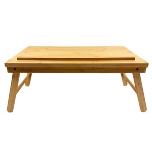 Bamboo <b>Desk</b> Foldable Small Table With Tray For Home Bedroom Use - Product Image 2