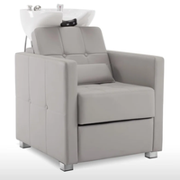 Fauteuil de lavage de cheveux pour salon avec bac en céramique réglable et inclinable, pour lavage en position allongée