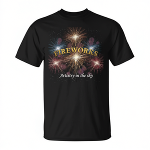 Camiseta Fireworks Artistry In The Sky, camiseta promocional unisex negra para adultos - Product Image 2