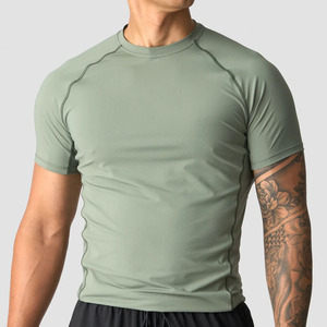 เสื้อยืดวิ่งออกกำลังกาย ระบายอากาศ แห้งเร็ว ทรงเข้ารูป ผ้าถักโพลีเอสเตอร์ สำหรับฟิตเนส แขนสั้น - Product Image 1