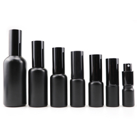 1 Unze leere farbige kosmetische Kristall Farb behälter 30 ml Öl Parfüm abgerundete farbige schwarze Flaschen 30 ml Sprüh flasche Glas