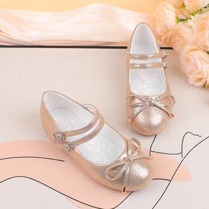 Chaussures habillées pour fillette, style Mary Jane avec boucle en strass, printemps-automne, chaussures de fête pour enfants, semelle souple, nœud, princesse - Product Image 1