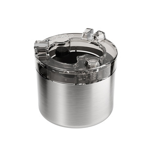 Cenicero de Escritorio Metálico Plateado Redondo para Oficina, Extintor de Cenizas Automático, a Prueba de Polvo, para Uso Doméstico - Product Image 4