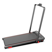 Tapis de marche électrique pliable avec main courante, inclinaison manuelle, moteur sans balais, écran LED, capacité 110 kg pour la maison et la salle de sport