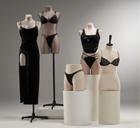 Mannequin élégant et stylé pour la lingerie, courbes sexy, forme ajustée, support d'exposition |   Matériau FRP Demi-corps |   Pose debout haut de gamme