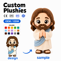 Peluches chrétiennes personnalisées, nouveau design, poupée en peluche de Jésus de dessin animé, peluches personnalisées, fabricant de jouets en peluche sur mesure