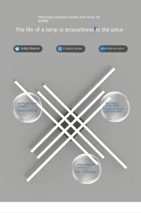 Luz de techo LED lineal regulable de nuevo diseño moderno para iluminación de sala de estar, nuevo producto, decoración de accesorios de interior - Product Image 6