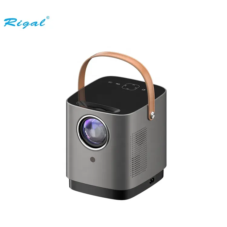 Rigal Home Cinema Slide Projector Mobile connected Smart 720p LED USB Mini Handheld Projector