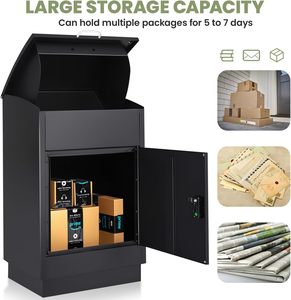 JH-Mech Parcel Lock Drop Box Diseño minimalista moderno ultraestable estructural Buzón de grabado personalizado con caja de paquetes - Product Image 4