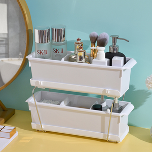 Organizador de baño Encimera Organizador de almacenamiento de maquillaje para tocador, estante de mostrador de baño - Product Image 1