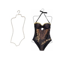 Cintres de bikini en métal doré en forme de corps pour l'affichage de maillots de bain cintre en métal pour adultes