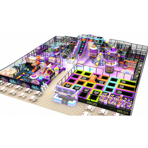 Structure de jeu intérieure commerciale pour enfants, thème cyberpunk personnalisé, respectueuse de l'environnement, avec toboggan, piscine à balles et trampoline - Product Image 4