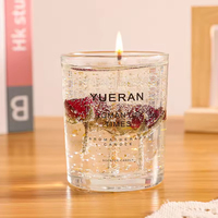 Nouvelle Arrivée 2025 – Bougies Parfumées de Luxe pour la Décoration Intérieure, Cire de Soja Florale avec Fleurs Naturelles, Aromathérapie, Encens, Roses Séchées