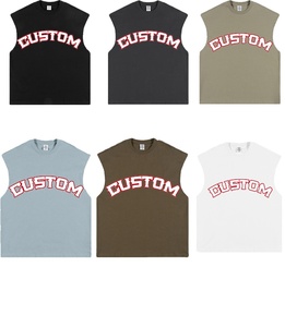 305GSM Logo personalizzato oversize dei pesi massimi 100% cotone palestra sport all'ingrosso da <span class=keywords><strong>donna</strong></span> e da <span class=keywords><strong>uomo</strong></span> gilet e camicie a maniche - Product Image 2