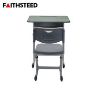 Table d'étude ergonomique simple en acier pour étudiants, mobilier de classe pour lycée, OEM ODM