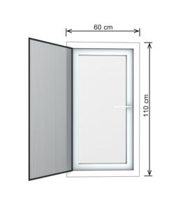 Ventana abatible Hoffen Pro uPVC 60x110 con marco blanco y mosquitera, insonorizada e impermeable, procedente de Tailandia. - Product Image 6