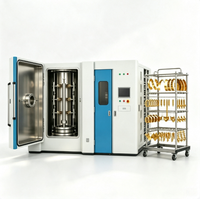Machine de revêtement PVD sous vide AsiaLink, pompe semi-automatique 380V, acier inoxydable, pièces décoratives, accessoires en plastique/céramique