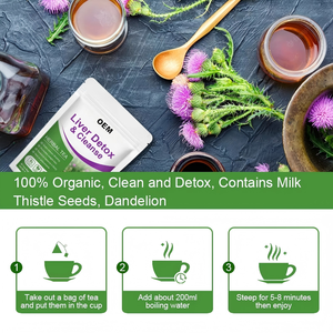 Té Herbal Desintoxicante para el Hígado OEM, Mezcla de Cardo Mariano, Diente de León y Cúrcuma, Reduce la Hinchazón, Apoyo para la Pérdida de Peso, 20 Bolsitas de Té - Product Image 6