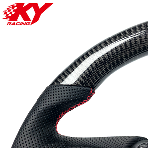 Accesorios interiores para automóviles, volante deportivo personalizado de fibra de carbono y cuero negro para Acura MDX TLX A-Spec 2015-2020 - Product Image 2