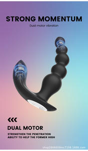 10-Speed Anal Beads Vibrator <span class=keywords><strong>Butt</strong></span> <span class=keywords><strong>Plug</strong></span> klitoris Stimulator wanita masturbasi dan pria prostat pemijat Anal seks mainan - Product Image 2