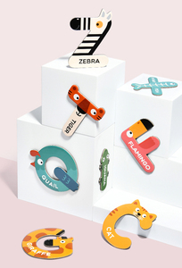 Pegatinas magnéticas para refrigerador de animales para niños, letras y palabras en inglés tempranas, juguetes magnéticos - Product Image 5