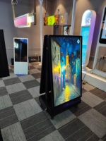 Affichage numérique extérieur tout métal Asi 43/55 pouces, 2000 nits, haute luminosité, IP65, résistant aux intempéries, batterie 8-12h, affichage pour magasin de détail
