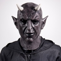 Réaliste Démon Cosplay Halloween Diablo Masque Effrayant Devils Belial Latex Casque Masque avec Gant Plein Visage Fantôme Forme pour la Fête