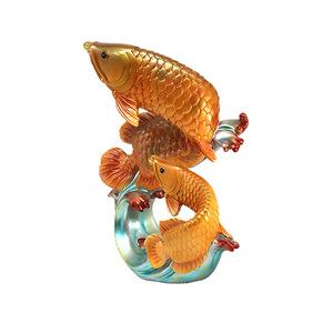 Adornos Prácticos de Resina Epoxi con Forma de <span class=keywords><strong>Pez</strong></span> de la Suerte, Regalo de Navidad, Halloween, Inauguración de Casa, Figura Personalizada - Product Image 2