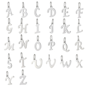 Charme initial classique |   Pendentif en acier inoxydable plaqué or 18 carats PVD avec lettre alphabétique pour la fabrication de bijoux |   Imperméable et résistant au ternissement - Product Image 5