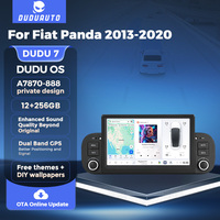 DUDUAUTO Lecteur multimédia de voiture 7 pouces avec CarPlay sans fil et Android Auto pour Fiat Panda 2013-2020 Autoradio FM DSP 4G WIFI
