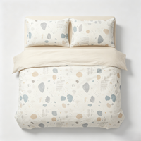 Ensemble de literie en microfibre à motifs aléatoires, 4 pièces, vente en gros, motifs de couleurs unies mélangées, Twin, Full, Queen, King pour la revente en gros