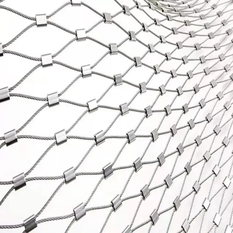 High temperature stainless steel wire mesh 316 Wire Rope Mesh For Railing Bridge
