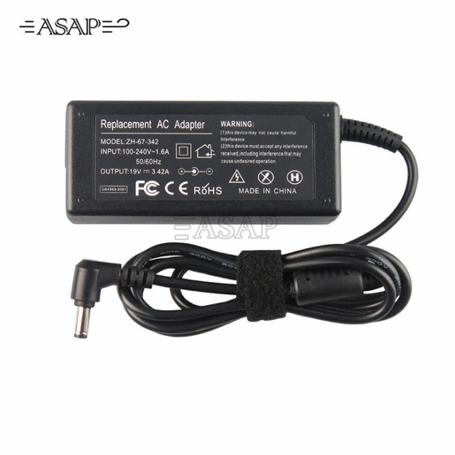 Replacement 19V 3.42A AC DC Power Adapter Charger for Notebooks