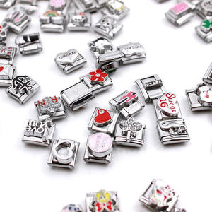 Mixed Stainless Steel Modular Bracelet Pendants 20pcs For DIY Jewelry Making Unisex Accessories Mixed Shapes - Product Image 3