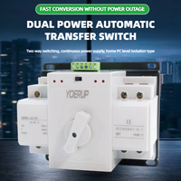 Saklar Transfer Otomatis ATS Listrik Tiga Fasa 63A 100A 125A 2P 4P AC 230V Daya Ganda Manual Otomatis