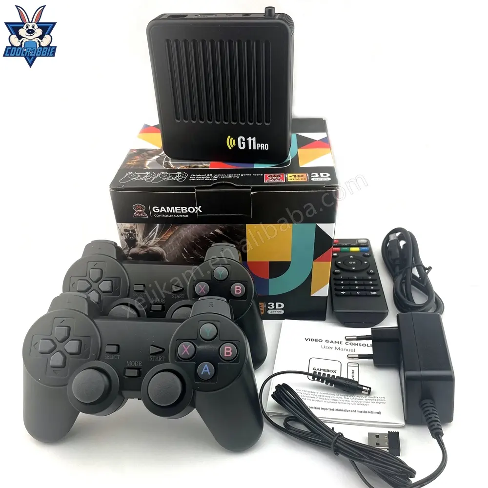 CoolRabbie G11 Pro Videospiel box 42000 Spiele 4k 128GB Family Retro Classic Spiele konsole Unterstützung TV-Box Für PSP/N64/DC