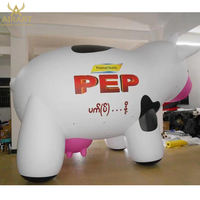 Accessoires de décoration pour activités de plein air, vache gonflable, animal gonflable, avec pompe à air pour fermeture hermétique