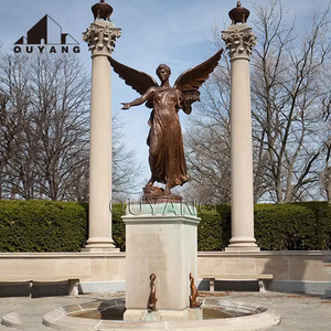 Decorazione del giardino su misura di QUYANG grande scultura in metallo all'aperto cimitero alato bronzo statua d'<span class=keywords><strong>angelo</strong></span> - Product Image 3