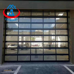 Puertas de Garaje Modernas de Aluminio y Plexiglás <span class=keywords><strong>Transparente</strong></span> de Alta Tecnología ZHTDOORS para Patio - Product Image 2