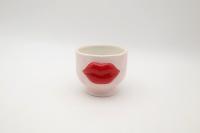Vas Bunga Keramik Bibir Merah Seksi, Botol Diffuser Reed Seni Pop Kreatif, Vas Bunga Mini Bentuk Bibir Unik, Dekorasi Rumah