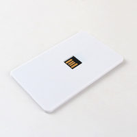 Kartu kredit USB memori kosong, Flash Drive Usb plastik bisnis kustom, Logo kustom kedua sisi cetak