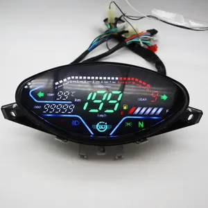 Motoqueen LED kỹ thuật số xe máy đồng hồ Tốc Độ RPM bảng điều khiển cho biz100 C100 Colombia,Brazil tablero velocimetro