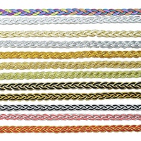 7mm vêtement décor tressé dentelle coupe chapeau chaussures tapisserie d'ameublement or argent bord ruban embellissement Textile torsion bordure garnitures