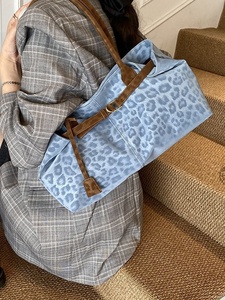 Borsa Tote Vintage in Tela con Stampa Leopardata da Donna, Media, alla <span class=keywords><strong>Moda</strong></span>, Versatile, di Alta Qualità, in Poliestere - Product Image 5
