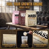 Poudre de gain de masse végétalienne OEM/ODM la plus vendue, certifiée Halal GMP ISO, protéine de haute qualité, supplément de gym pour la croissance musculaire