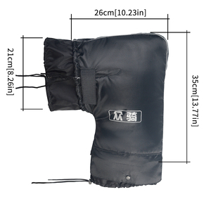 Poignées de moto et de scooter électrique, chaudes, imperméables, coupe-vent, universelles, doublées de polaire épaisse, pour l'hiver - Product Image 5