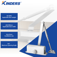 Cierrapuertas Comercial Ajustable de Aluminio para Puertas de 600-900 mm de Ancho, 45-65 kg, Resistente al Fuego, para Hospitales y Hoteles