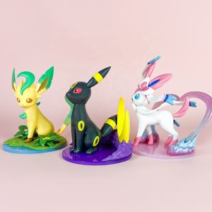 Figurines Tendance de la Famille Évoli Pokémon Modèle Ornements de Bureau en Plastique Nymphali Noctali Phyllali en Gros Emballées dans des Boîtes Colorées - Product Image 3
