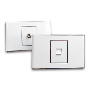 米国標準シングルコンセント電気ソケットユニバーサルタイプPCプレート<span class=keywords><strong>RJ45</strong></span> LAN TEL 118 * 72mmウォールプラグ & ソケット - Product Image 3